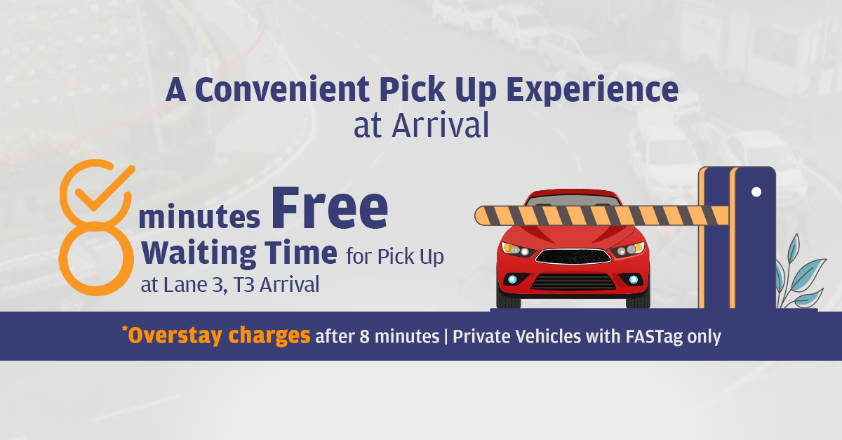 Delhi Airport Introduces 8 Minutes Free Pickup Time at Lane 3, T3 Arrival: A Game Changer for Travellers